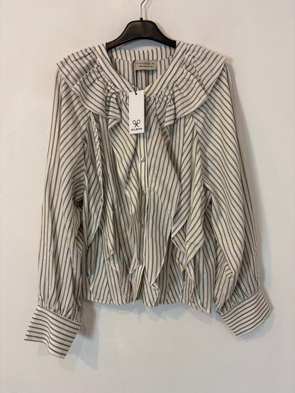 SILBON. Blusa rayas volantes