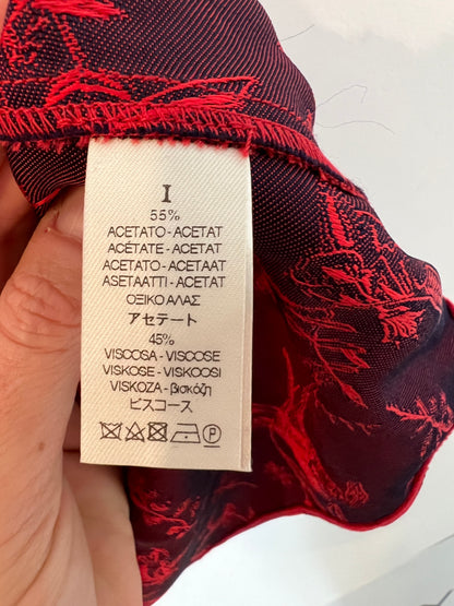 FORTE FORTE. Top rojo bordado negro  T.s