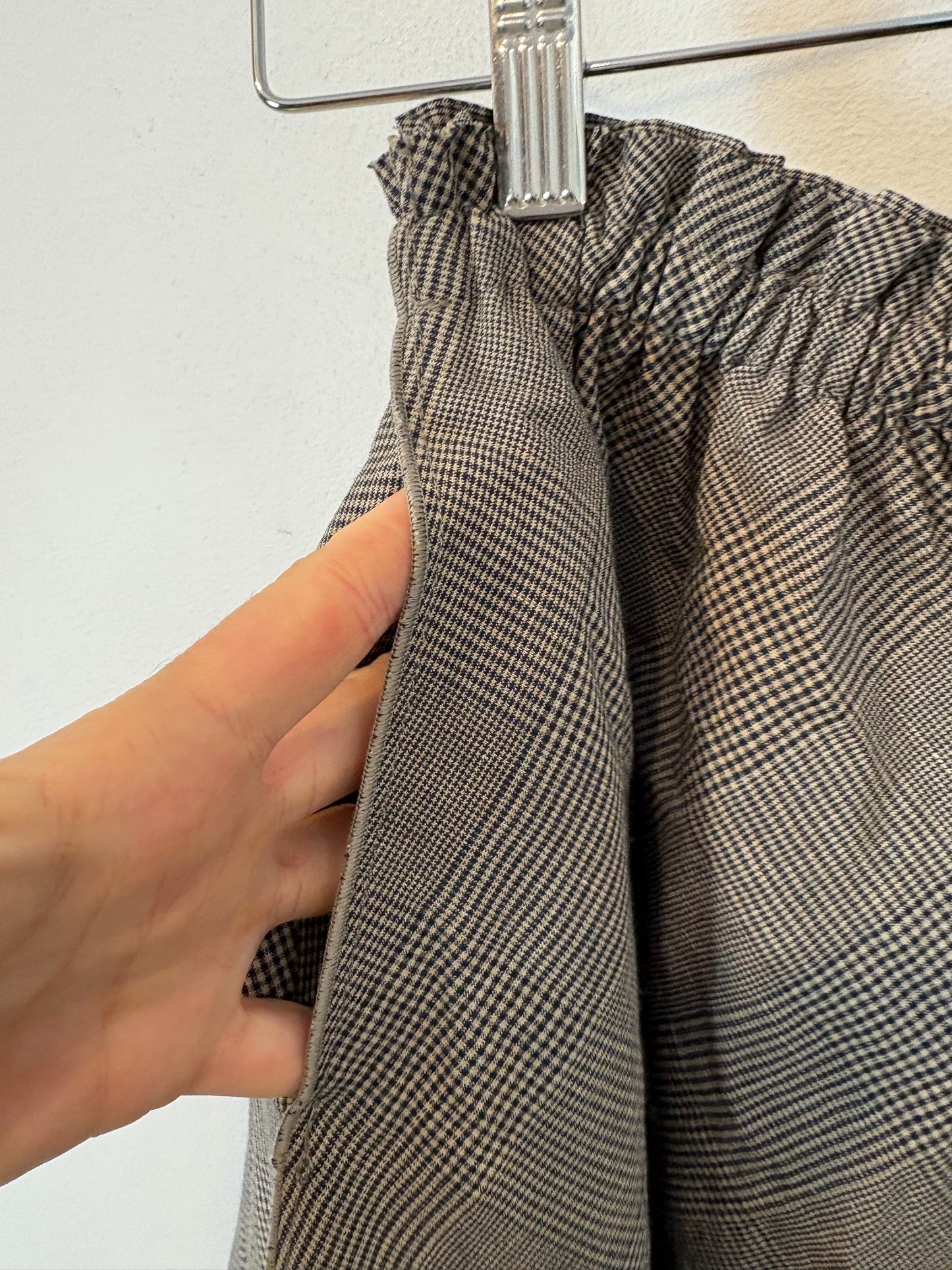 MASSIMO DUTTI. Falda midi cuadros mezcla