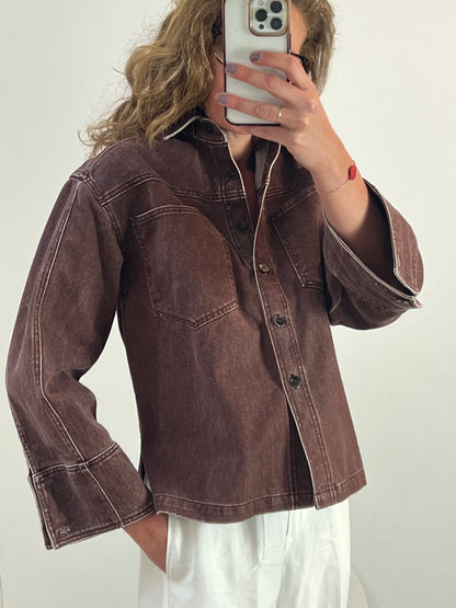 SOEUR. Sobre camisa denim efecto desgastado. T 34