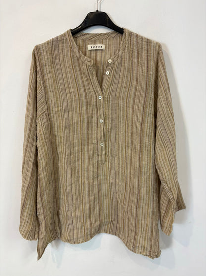 MASSCOB. Blusa fluida rayas mezcla