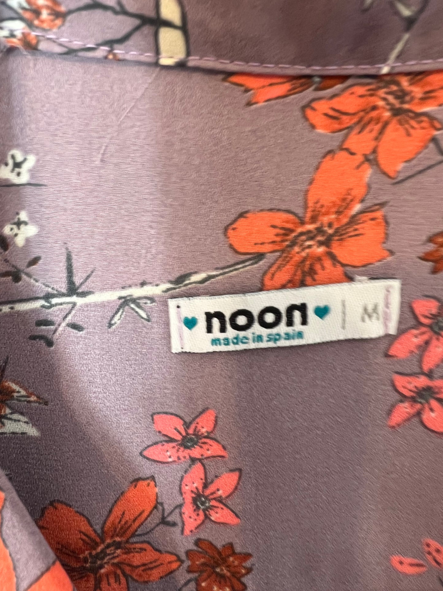 NOON. Mauve floral blouse. TM
