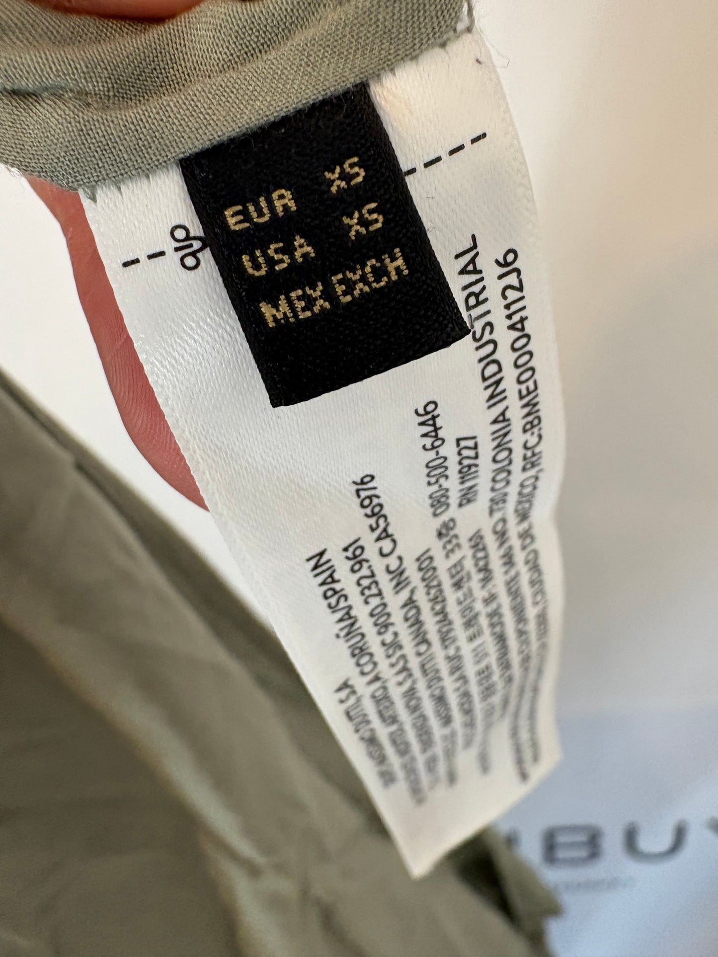 MASSIMO DUTTI. Vestido asimétrico lino T.xs