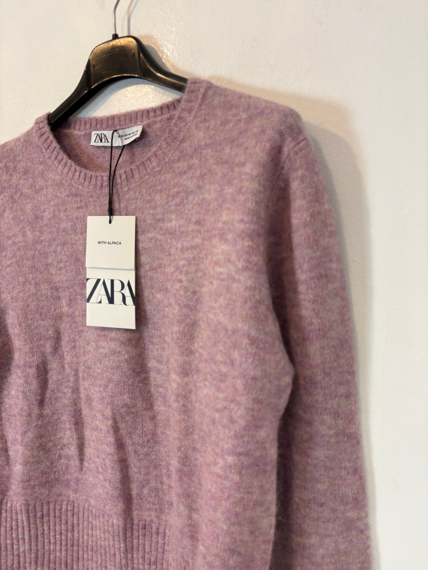 ZARA. Jersey malva jaspeado. T M