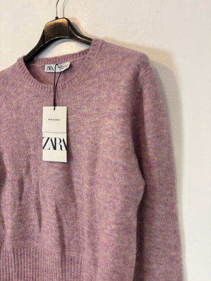 ZARA. Jersey malva jaspeado. T M