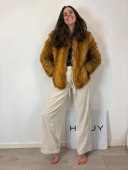 ASOS. Chaqueta pelo tonos marrones