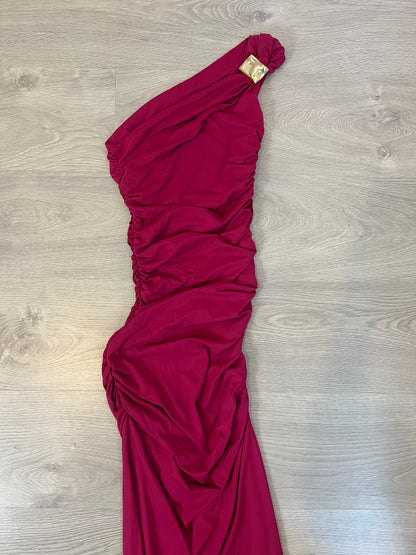 ZARA. Vestido rosa fruncido T.s