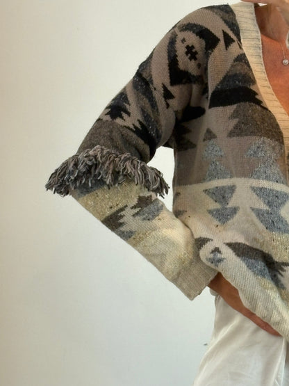 WEEKEND MaxMara. Fringed knit jacket. TM