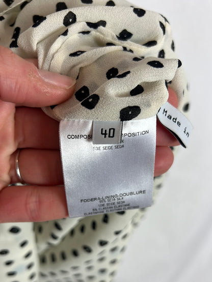 BALENCIAGA. Top seda doble capa asimetrico . T 40