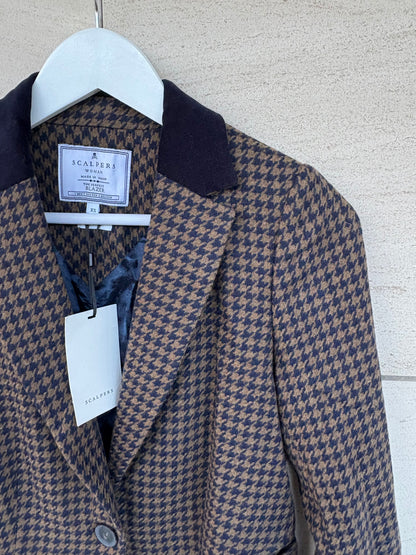 SCALPERS. Blazer pata de gallo lana