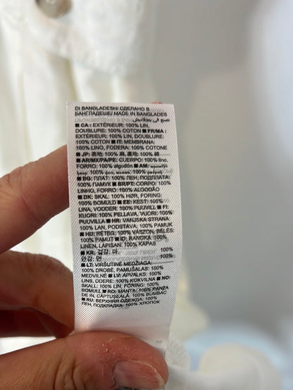 BANANA REPUBLIC. White cotton midi dress. Size XS