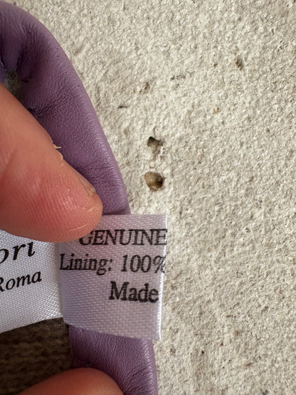 SERGIO DI CORI. Guantes piel y cashmere