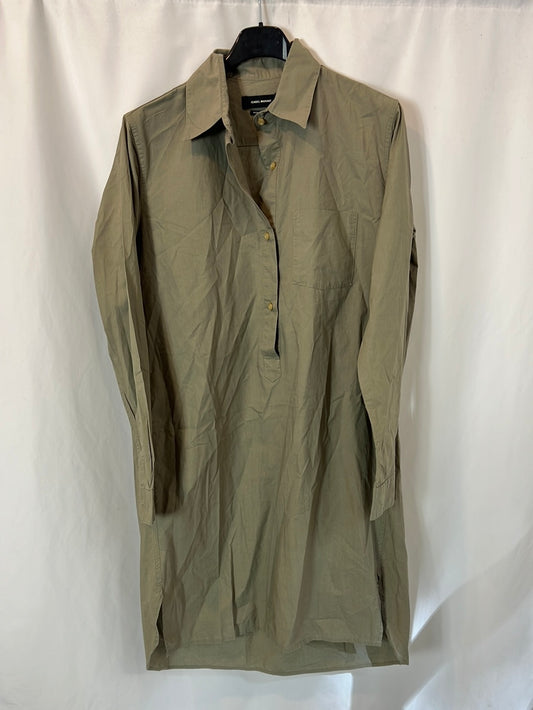 ISABEL MARANT. Green shirt dress, size 36