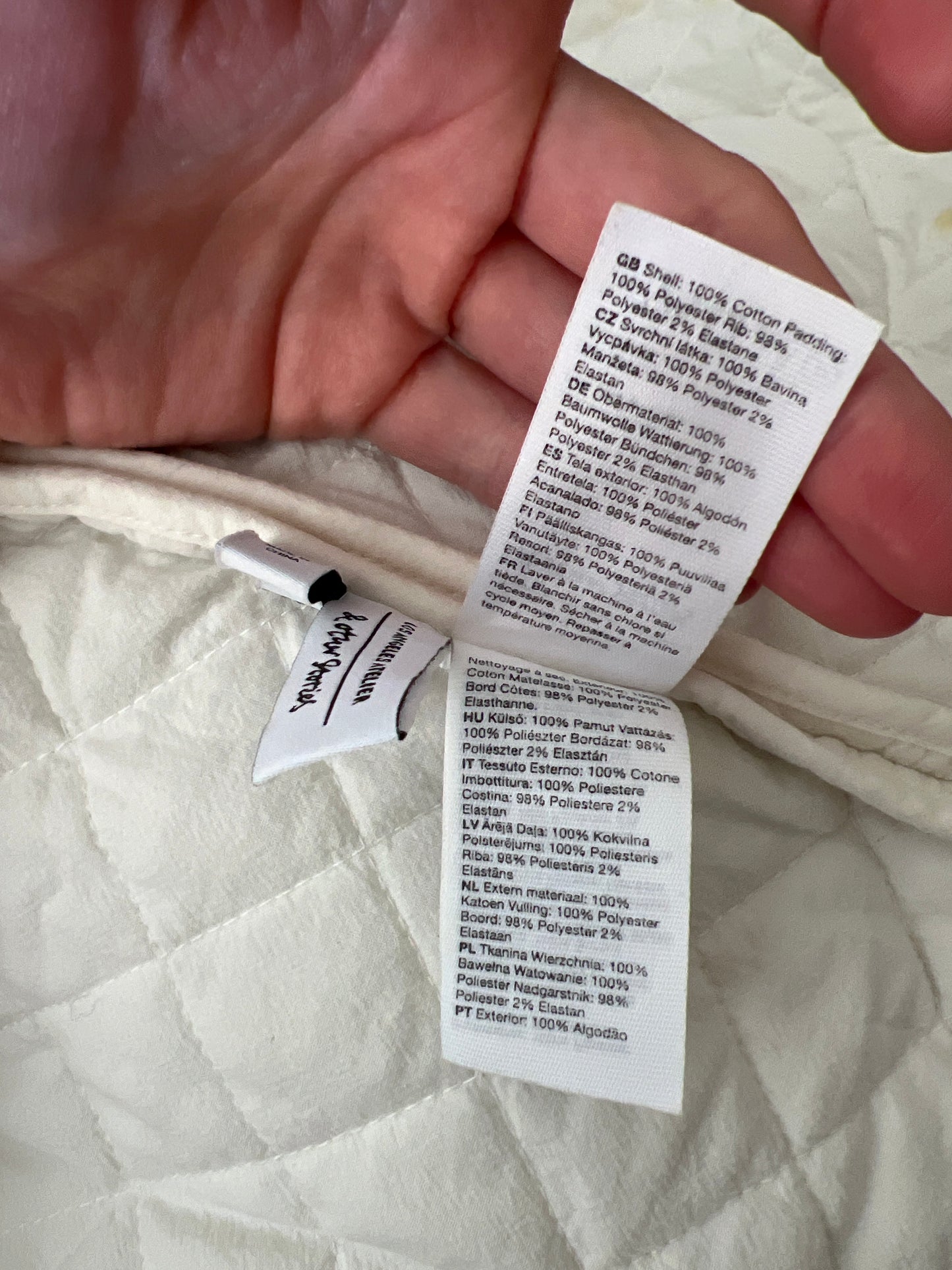 &amp;OTHER STORIES. Quilted white Ts jacket