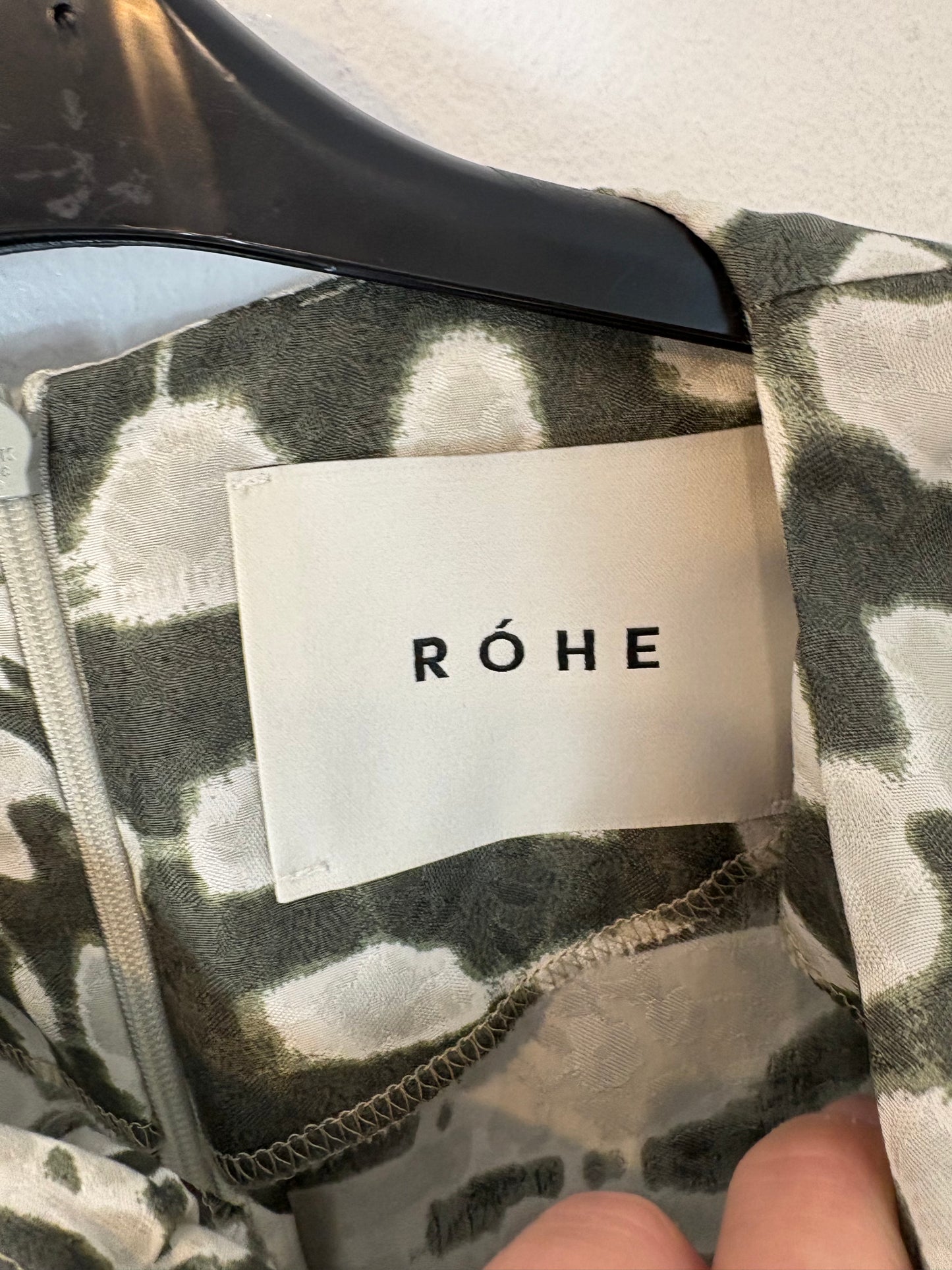 ROHÉ. Vestido estampado verde TU(S)