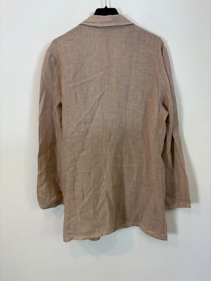 RENATTA&amp;GO. Tan beige linen blazer. TM
