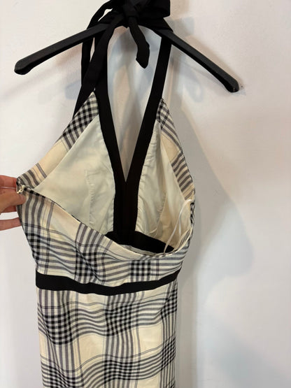IQ COLLECTION, Vestido asimétrico cuadros