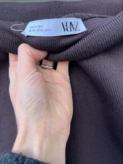 ZARA. Falda larga doble textura