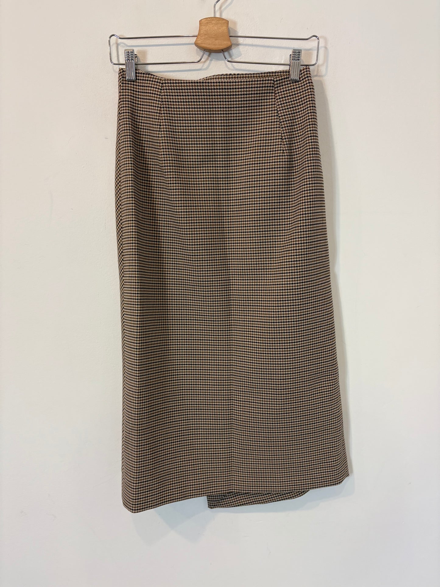 ZARA. Falda pata de gallo botones. T XS