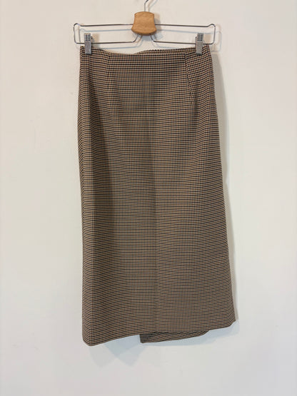 ZARA. Falda pata de gallo botones. T XS