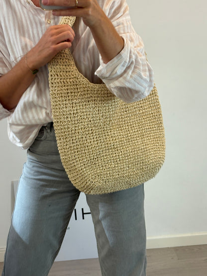 OTRAS. Bolso rafia hombro