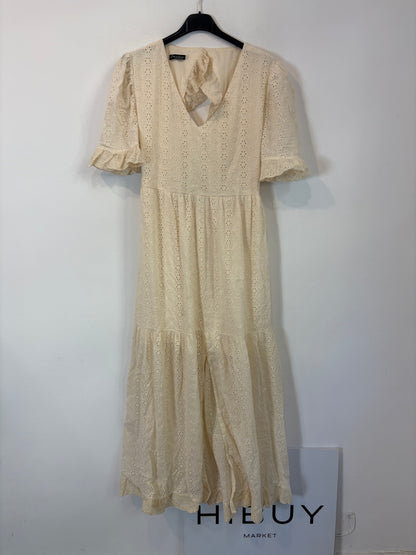 OTRAS. Vestido midi troquelado. T M