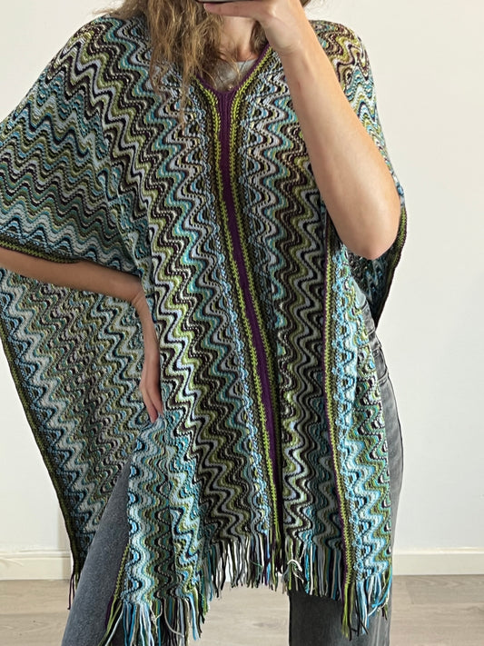MISSONI. Poncho estampado con lana