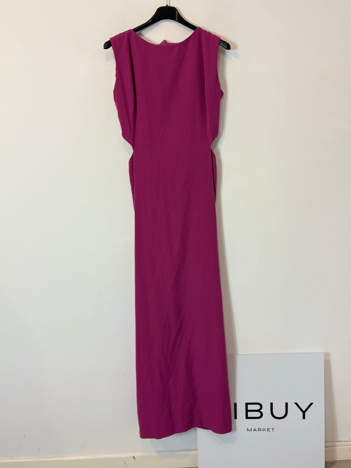 LADY PIPA. Vestido largo rosa abertura espalda