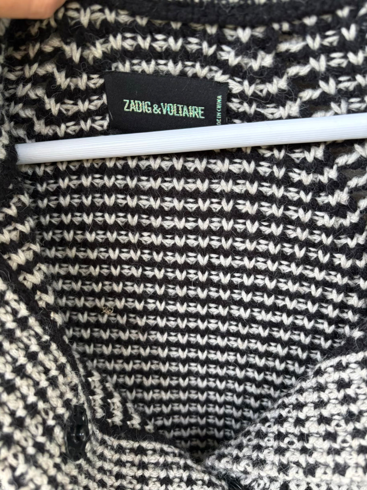 ZADIG & VOLTAIRE. Chaqueta punto mezcla cuello alto