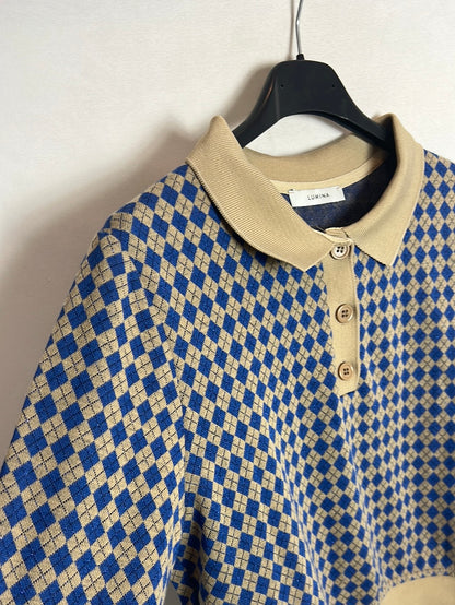 LUMINA. Jersey rombos bicolor. T S