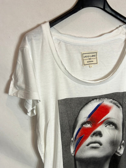 ELEVEN PARIS. Camiseta blanca cara. T L