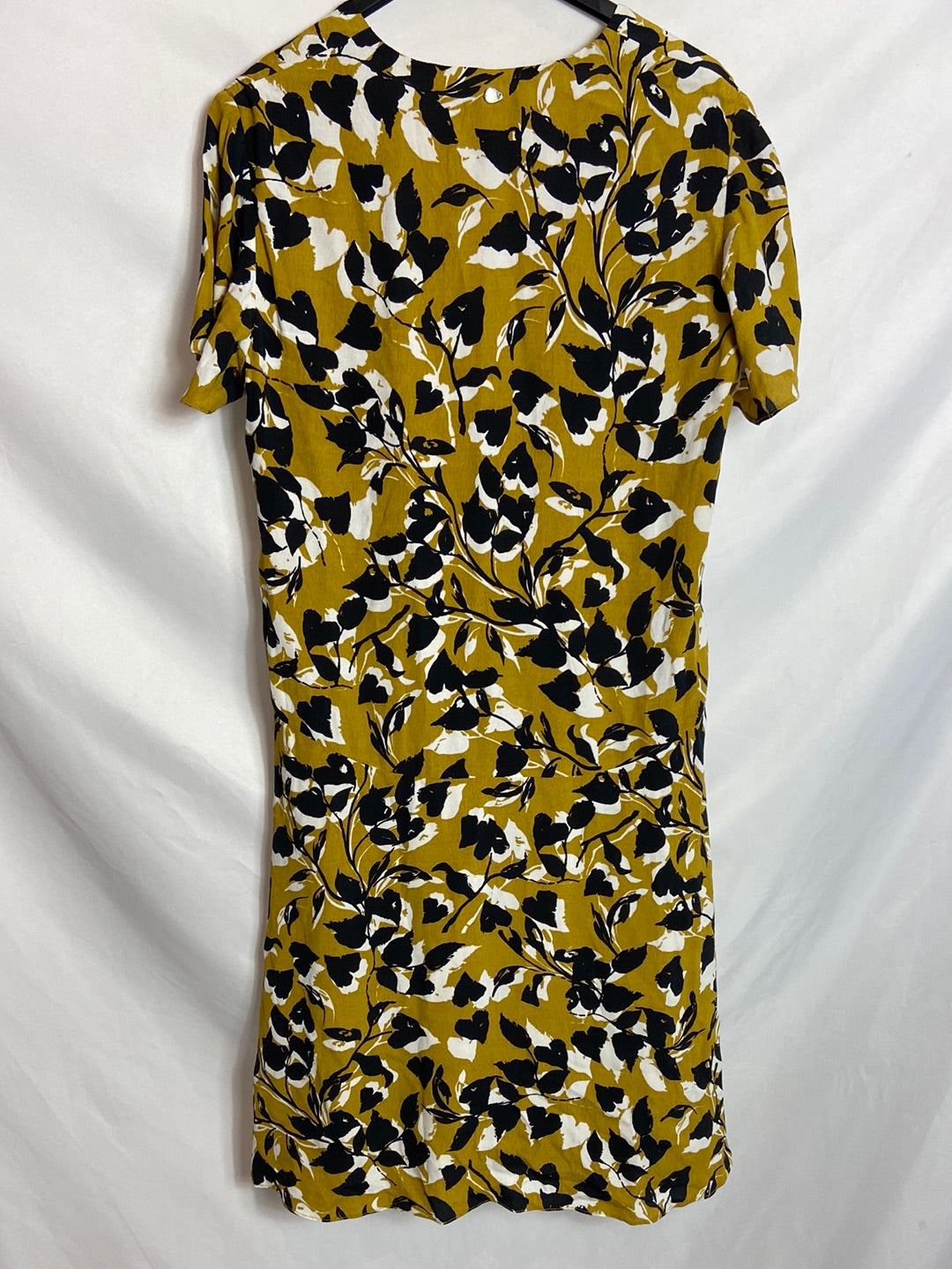 PEDRO DEL HIERRO. Vestido pistacho flores. T.M