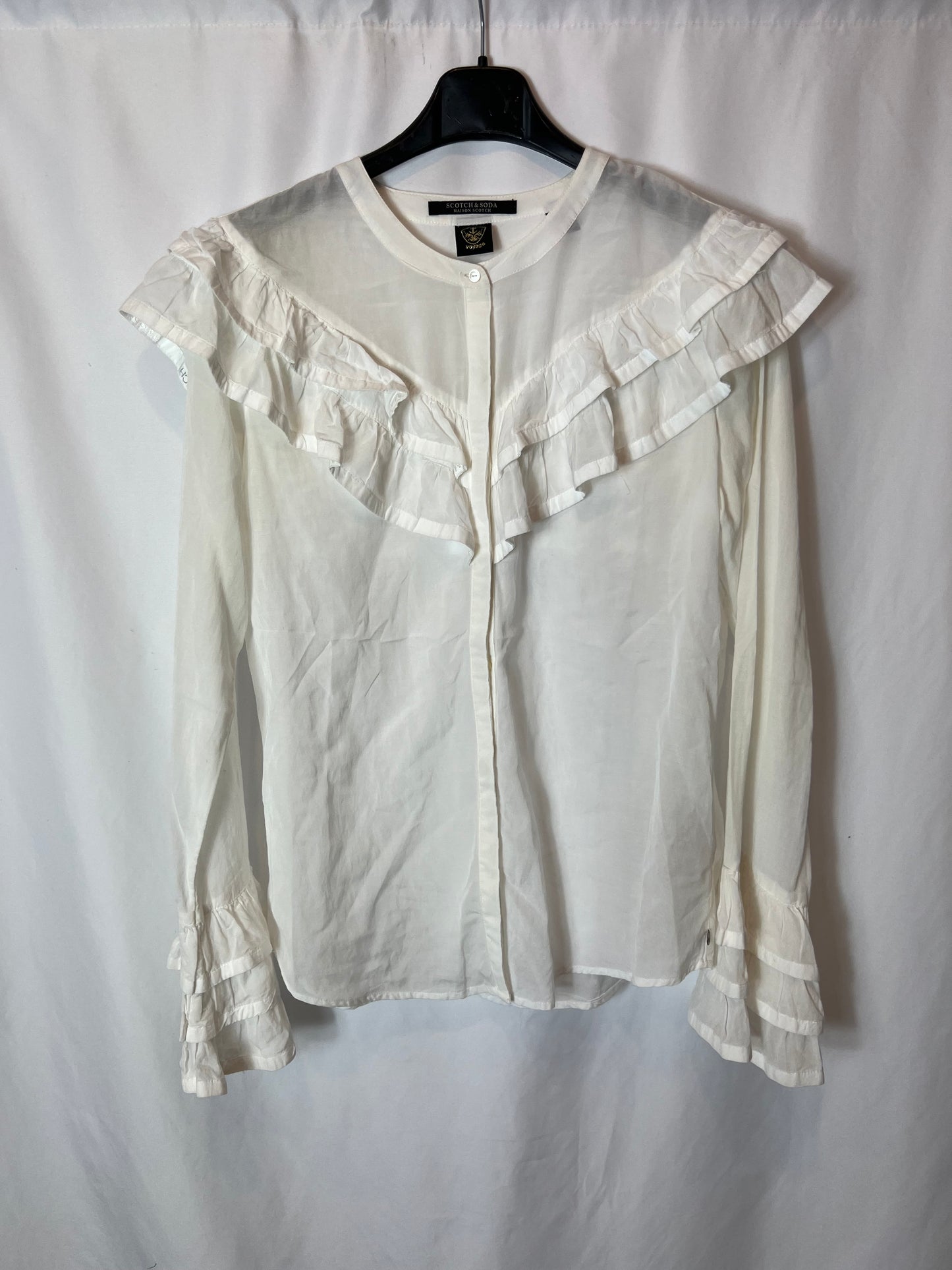 SCOTCH&amp;SODA. White ruffled Ts blouse