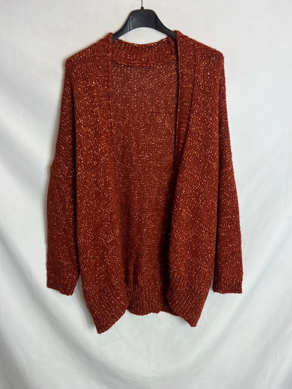 OTRAS. Cárdigan color caldera hilos brillo. T M
