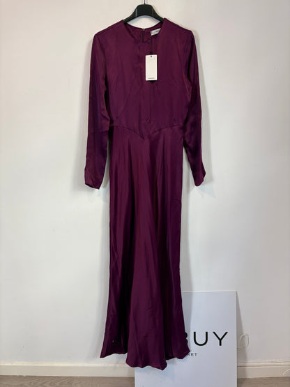 MANGO. Vestido largo satinado. T S