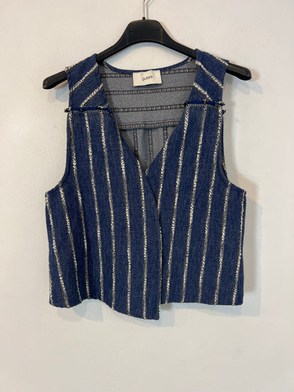 GUITARE. Conjunto chaleco y bermudas rayas T.M