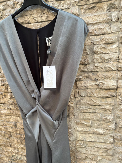 AMEÉ. Sleeveless fringed sweater S.(s)