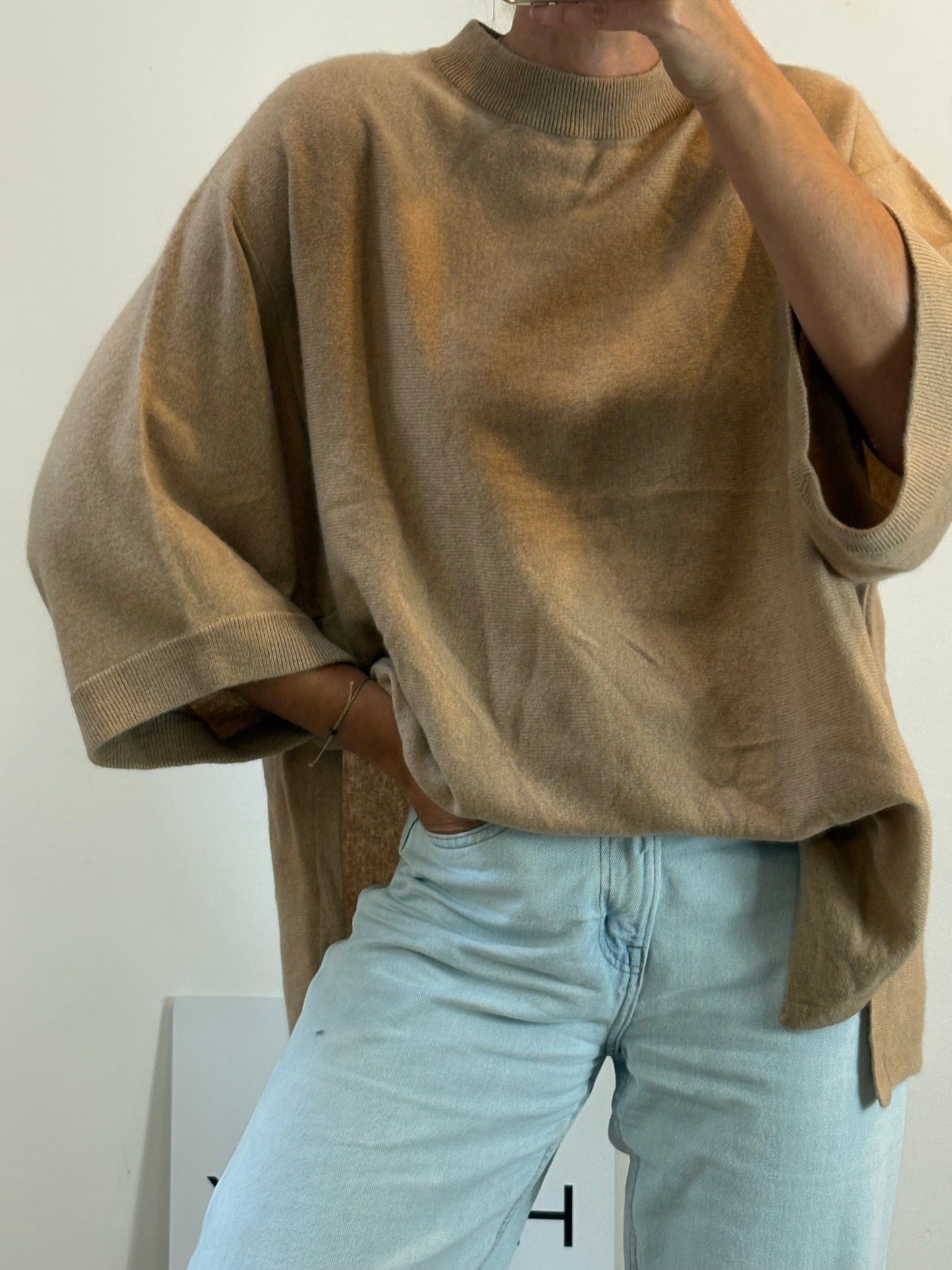 OTHERS. Long knit dress with neckline detail. TS