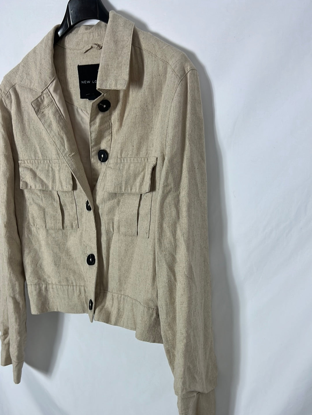 NEW LOOK. Beige linen jacket T.36