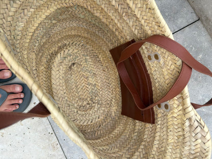 ANSA ANSA Menorca. Cesta grande detalle e verde agua