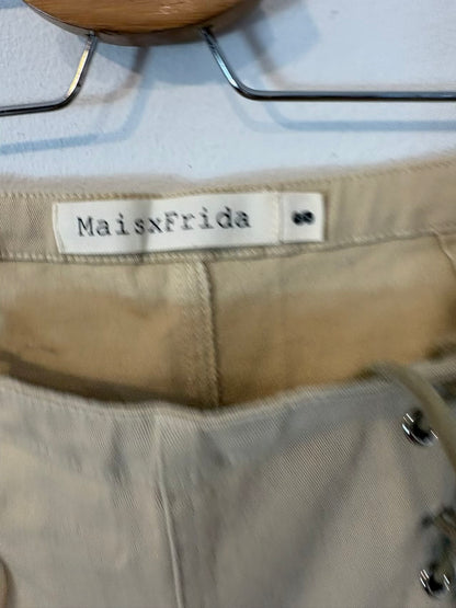 MAIS x FRIDA. Pantalón beige cuerdas