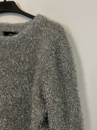 MANGO. Jersey plateado textura