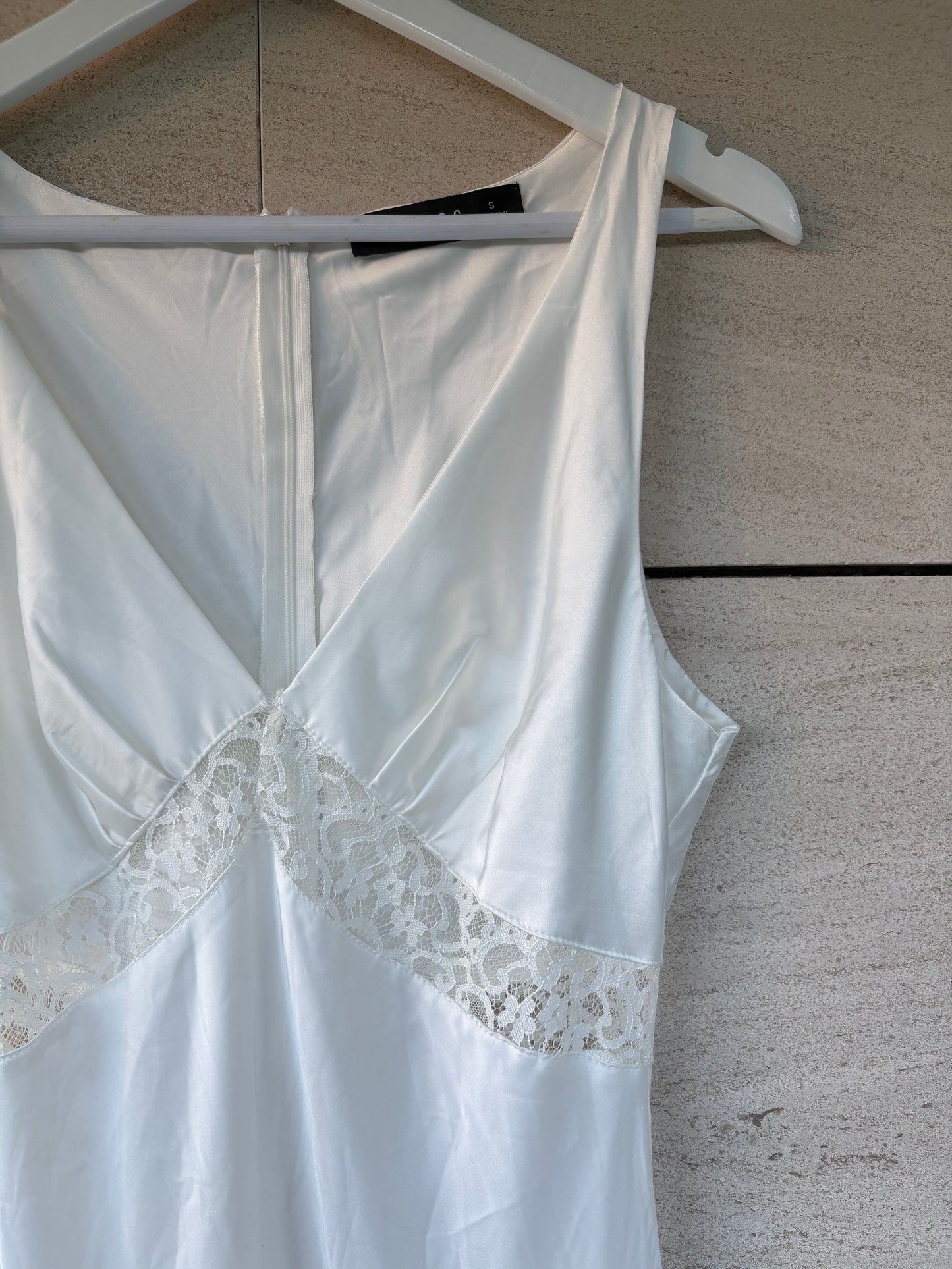 LIONESS. Lencero largo blanco encaje. T S