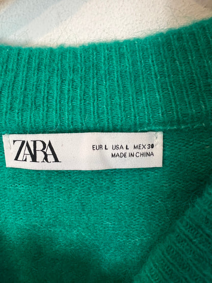ZARA. Green sweater with wool and alpaca. TL