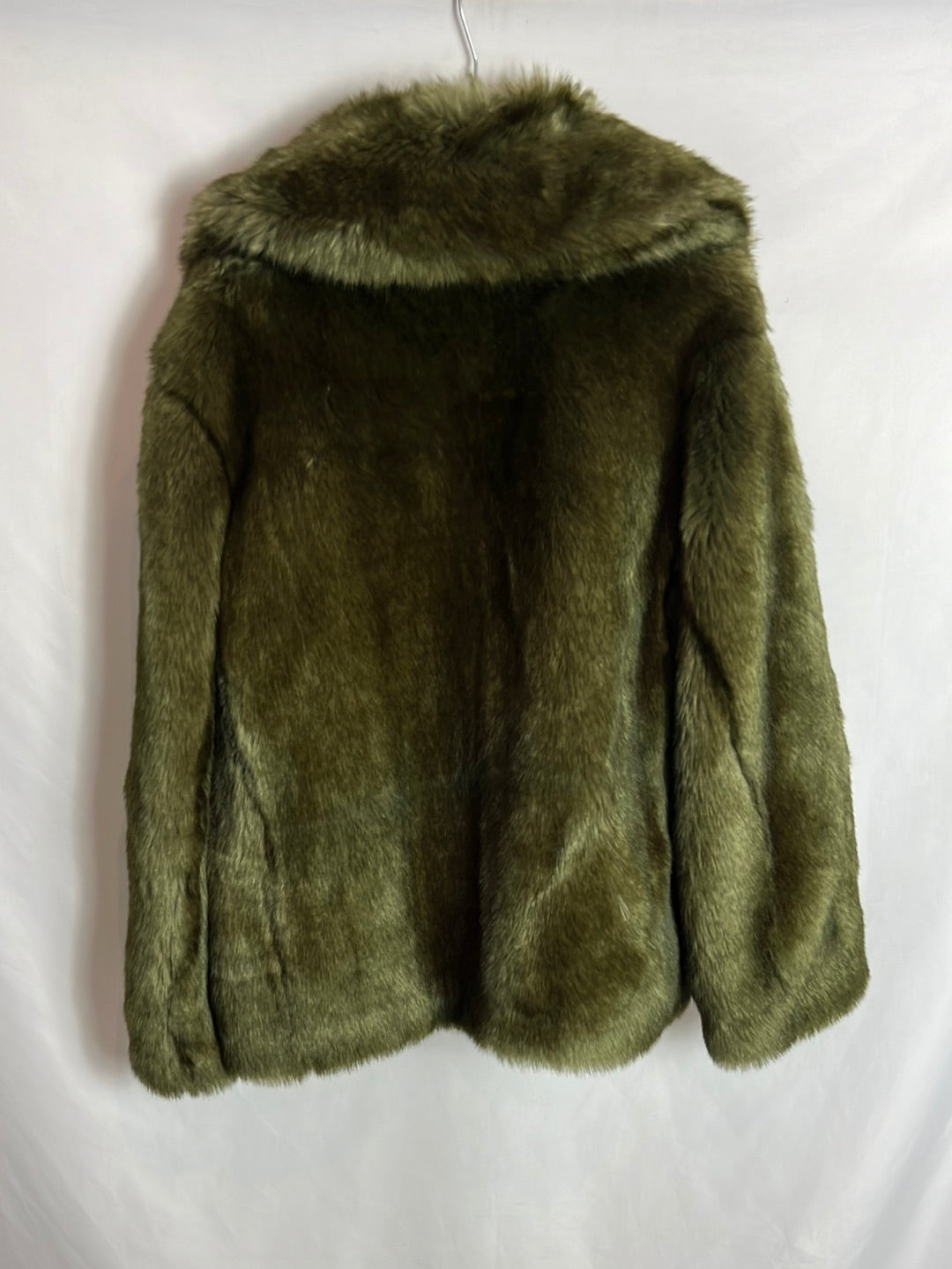 &amp;OTHER STORIES. Green fur coat. Size 36