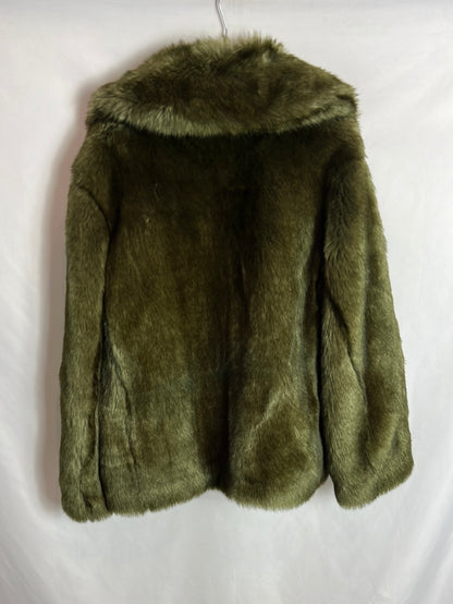 &amp;OTHER STORIES. Green fur coat. Size 36