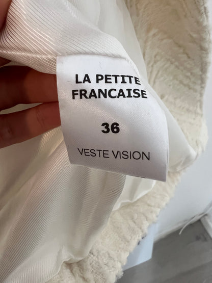 LA PETITE FRANÇAISE. Abrigo beige textura T.36