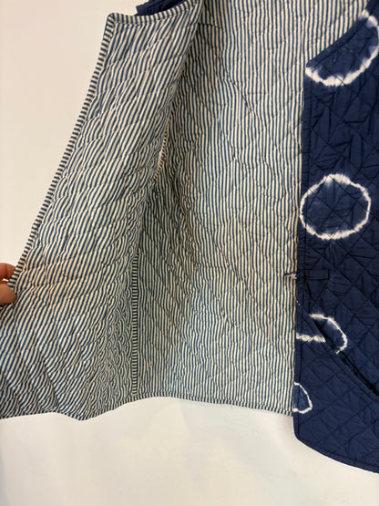 MARÍA DE LA ORDEN. Chaleco textura azul