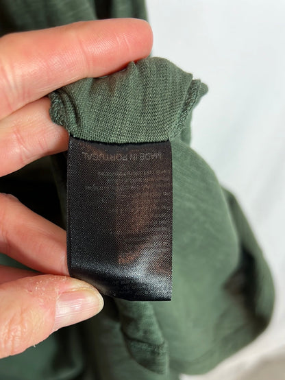 BA&SH. Vestido corto verde algodón .T 1 (S)