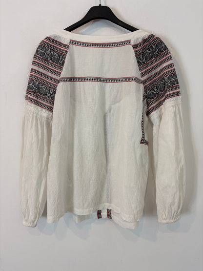 MAJE. Blusa algodón bordados. T 1 (S)